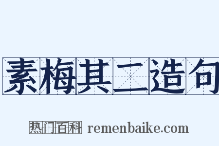 素梅其二造句是什么意思的图片